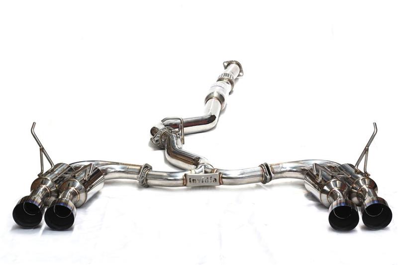 Invidia 11-14 Subaru WRX / STI Sedan Gemini/R400 Single Layer Quad Titanium Tip Cat-back Exhaust