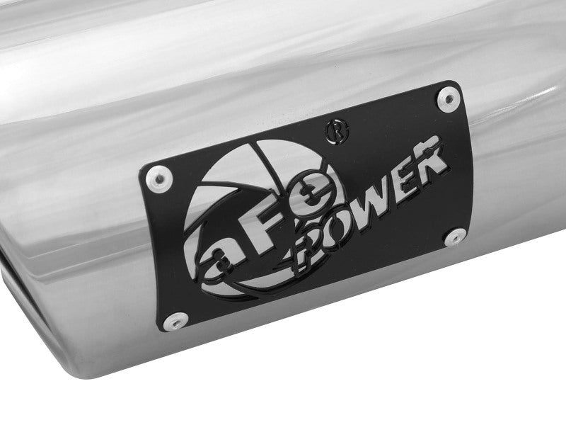 aFe MACH Force-Xp Universal Exhaust Tip 3-1/2Inlet x 4-1/2IN Outlet x 12IN L Polished Left Side Exit