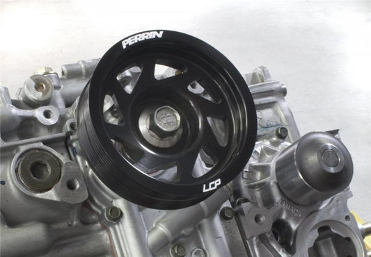 PERRIN 93-14 Subaru Impreza (Incl. 02-14 WRX) / 04-21 STI Lightened Crank Pulley - Black