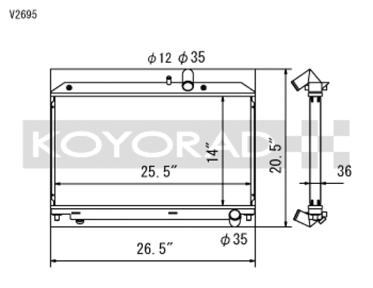 Koyo 04-08 Mazda RX-8 1.3L (MT) Radiator