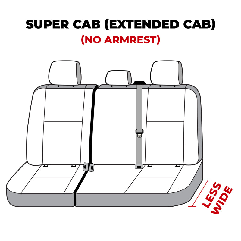 Covercraft 19-24 Ford F-250 Carhartt Super Dux SeatSaver Custom Second Row Seat Covers - Black