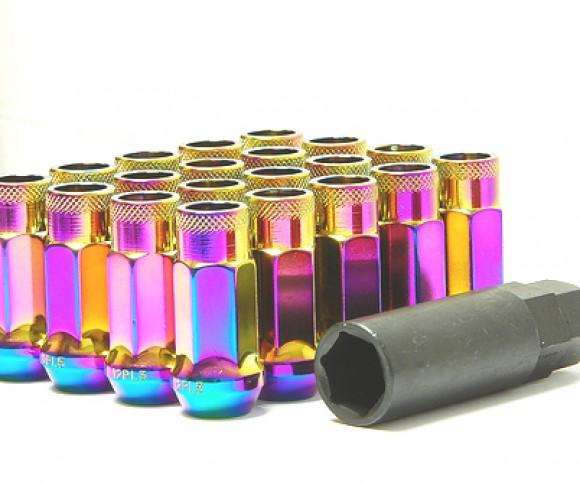Wheel Mate Muteki SR48 Open End Lug Nuts - Gold Chrome 12x1.25 48mm