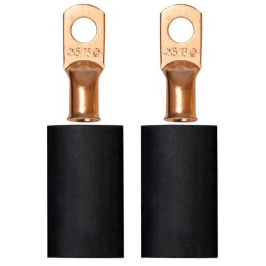 Moroso 5/16in Dia Stud 4 GA Wire Crimp/Solder Battery Cable Terminal Kit (2 Pack)
