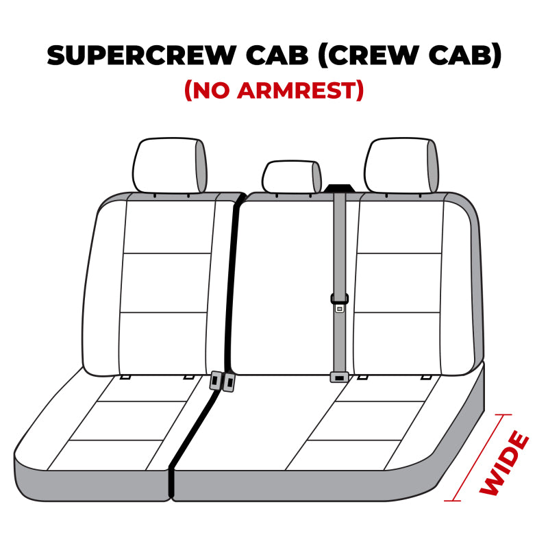 Covercraft 19-24 Ford F-250 Polycotton SeatSaver Custom Second Row Seat Covers - Grey