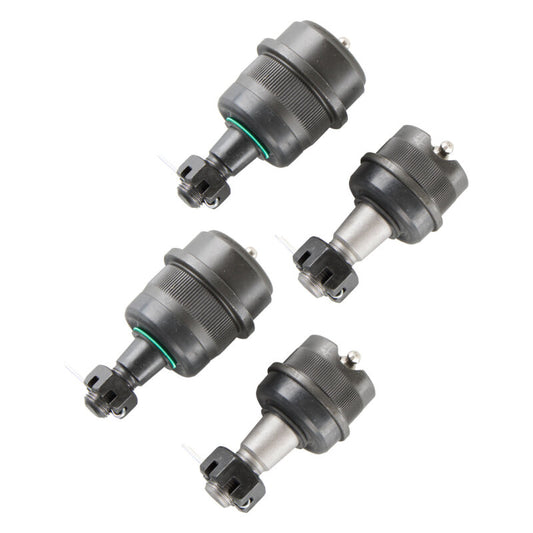 Synergy Jeep TJ/LJ/XJ/YJ/ZJ HD Knurled Front Ball Joint Set Dana 30/44 (w/2 Uppers + 2 Lowers)
