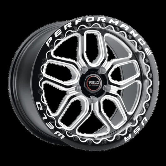 Weld Racing Laguna Bead Lock 17x10/ 5x114.3 / ET49 / BS7.50 Gloss BLK MIL Wheel DIA 78.1