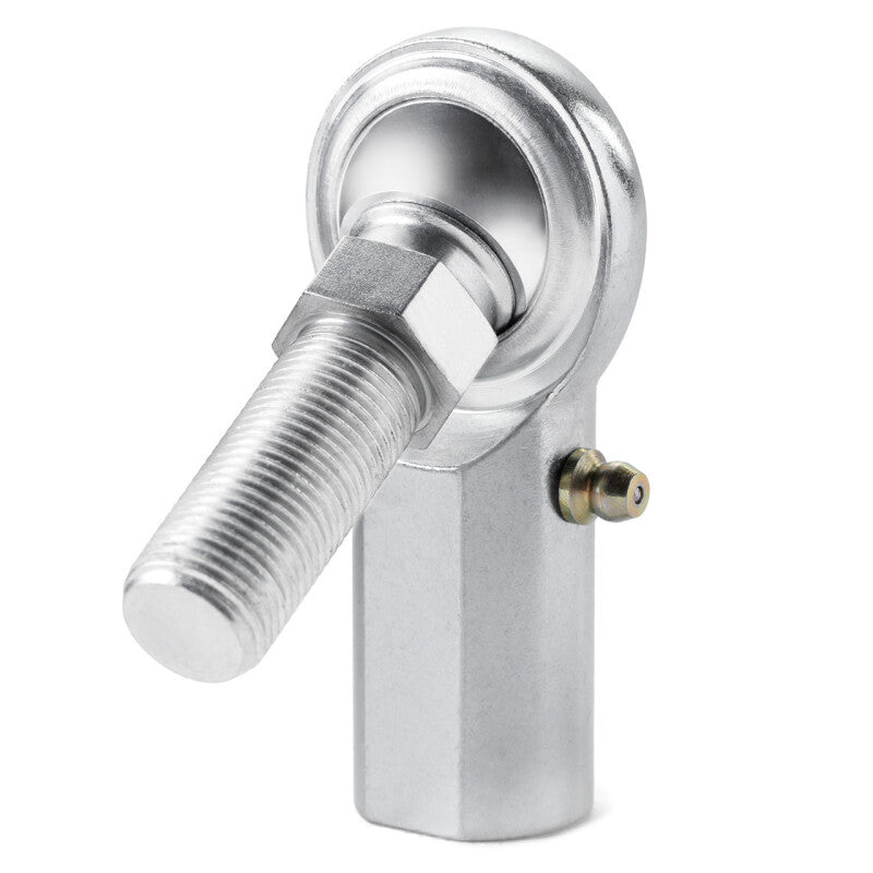 QA1 C Series 2-Pc Rod End - Female/Right Hand - .375in Bore x 3/8-24 w/Stud & Zerk - Carbon Steel