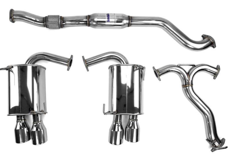 Invidia 15+ Subaru STI 4Dr Q300 Single Layer Titanium Burnt Quad Tip Cat-Back Exhaust