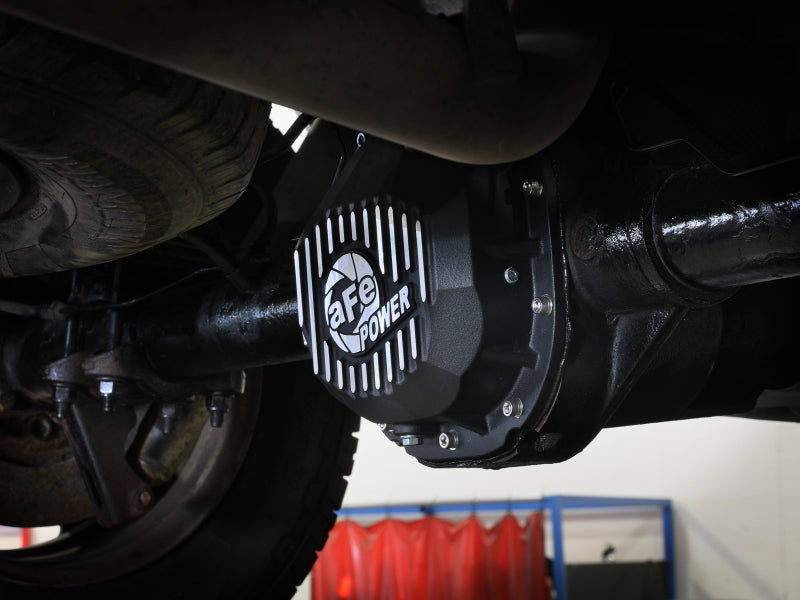 aFe 90-14 Ford F-150 Rear Differential Cover - Black w/ Machined Fins