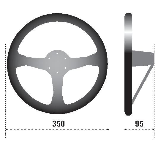 Sparco Steering Wheel 325 Suede Black