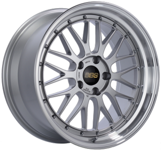 BBS LM 20x10.5 5x112 ET15 Diamond Silver Wheel 80mm PFS/Clip Required